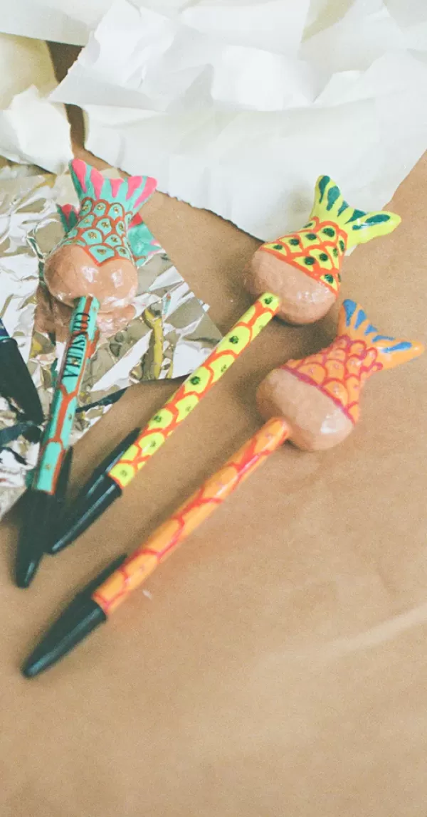 Pens & Markers^Consuela Orange Mermaid Tail Pen