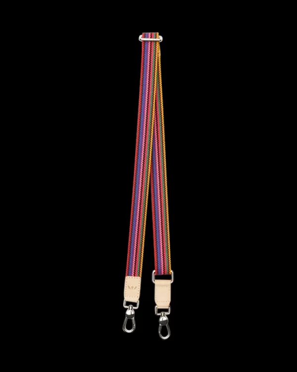Bag Accessories^Consuela Pink Slim Webbing Crossbody Strap